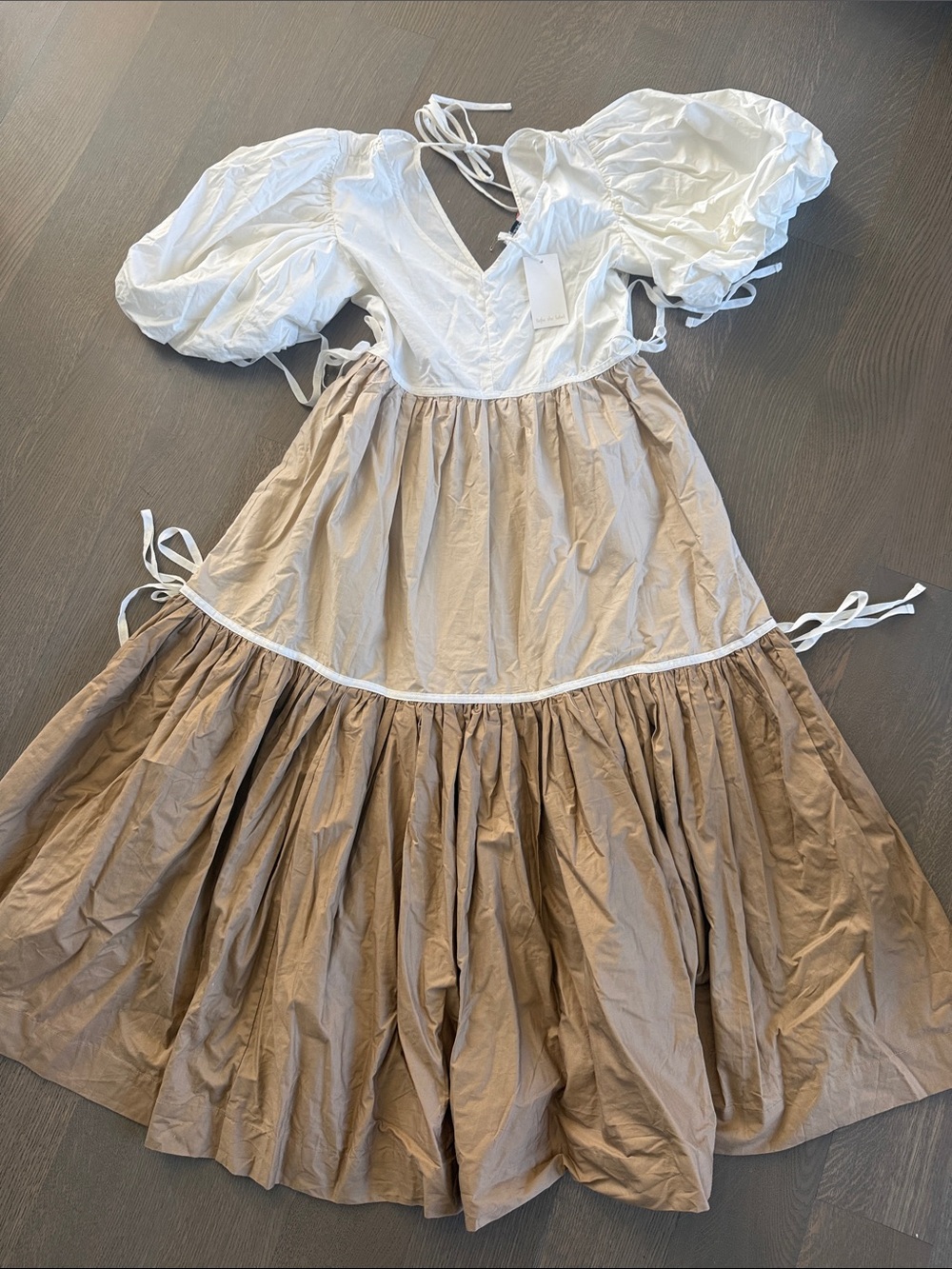 Sofie The Label tiered brown to white maxi dress